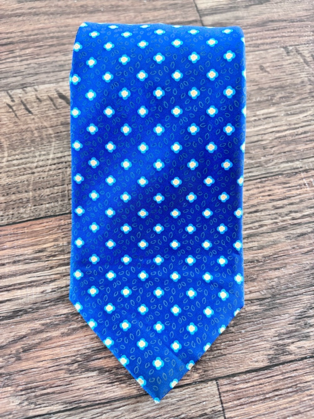 Brioni Floral/ Geometric Diamond Silk Tie Luxury Handmade Italian Men's Necktie